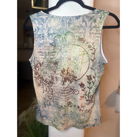 tsd two stardog women's vintage sleeveless blouse small 4-8 - Picture 3 of 5